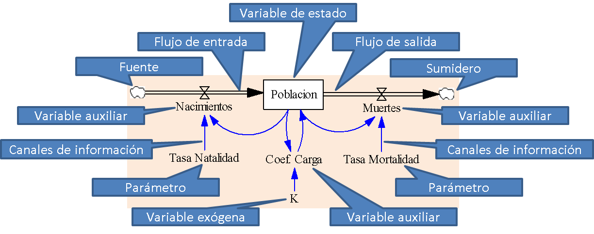 . Componentes de un modelo de simulación dinámico | Temas de Ecologia